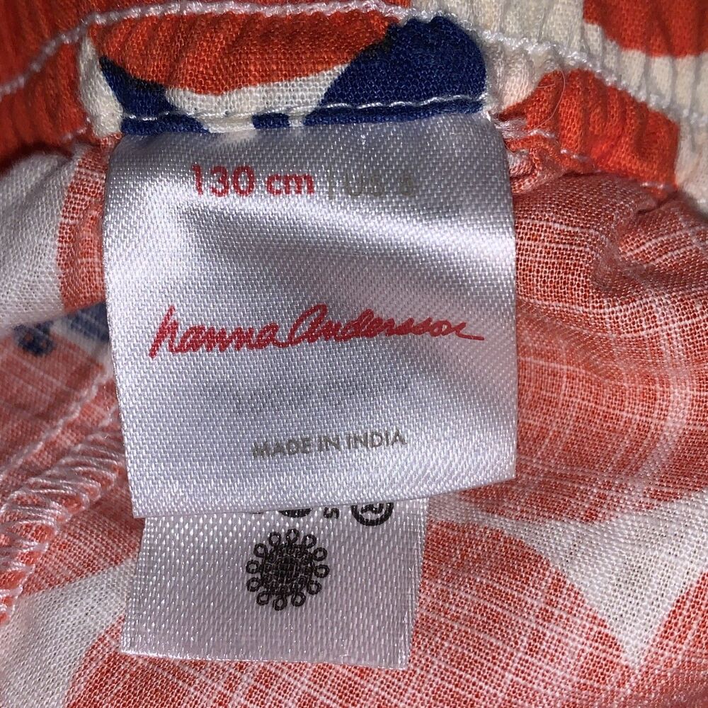 Hanna Andersson Fruit Print Swim Trunks Shorts Boys Size 130 US 8 Woven Cotton - Picture 2 of 10